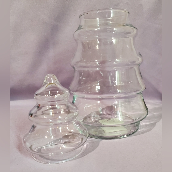 Vintage Glass Christmas Tree Apothecary Jar - Picture 2 of 3